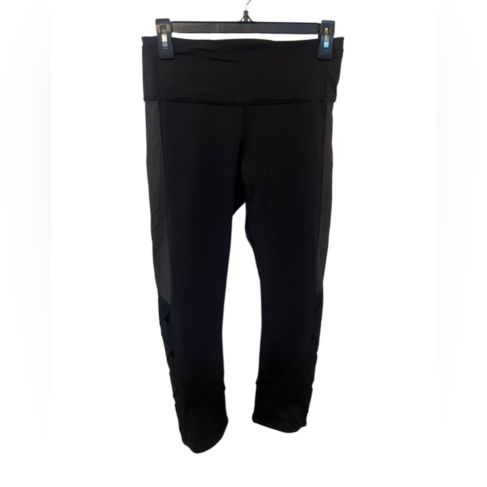 Lululemon Black‎ Mesh Wunder Under Crop Align Leggings Size 6